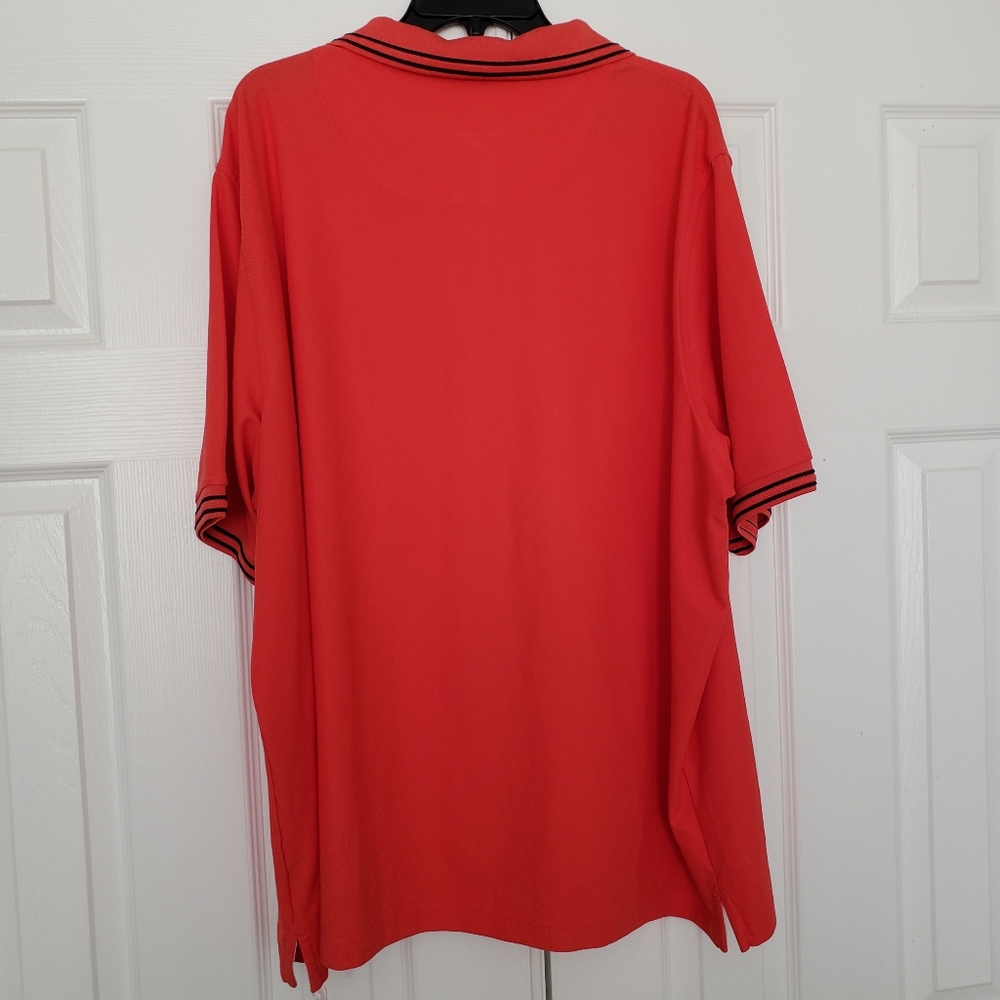 Club Room Men's Polo Shirt Orange With Navy Blue Trim and 1 Black Polo - Picture 5 of 6
